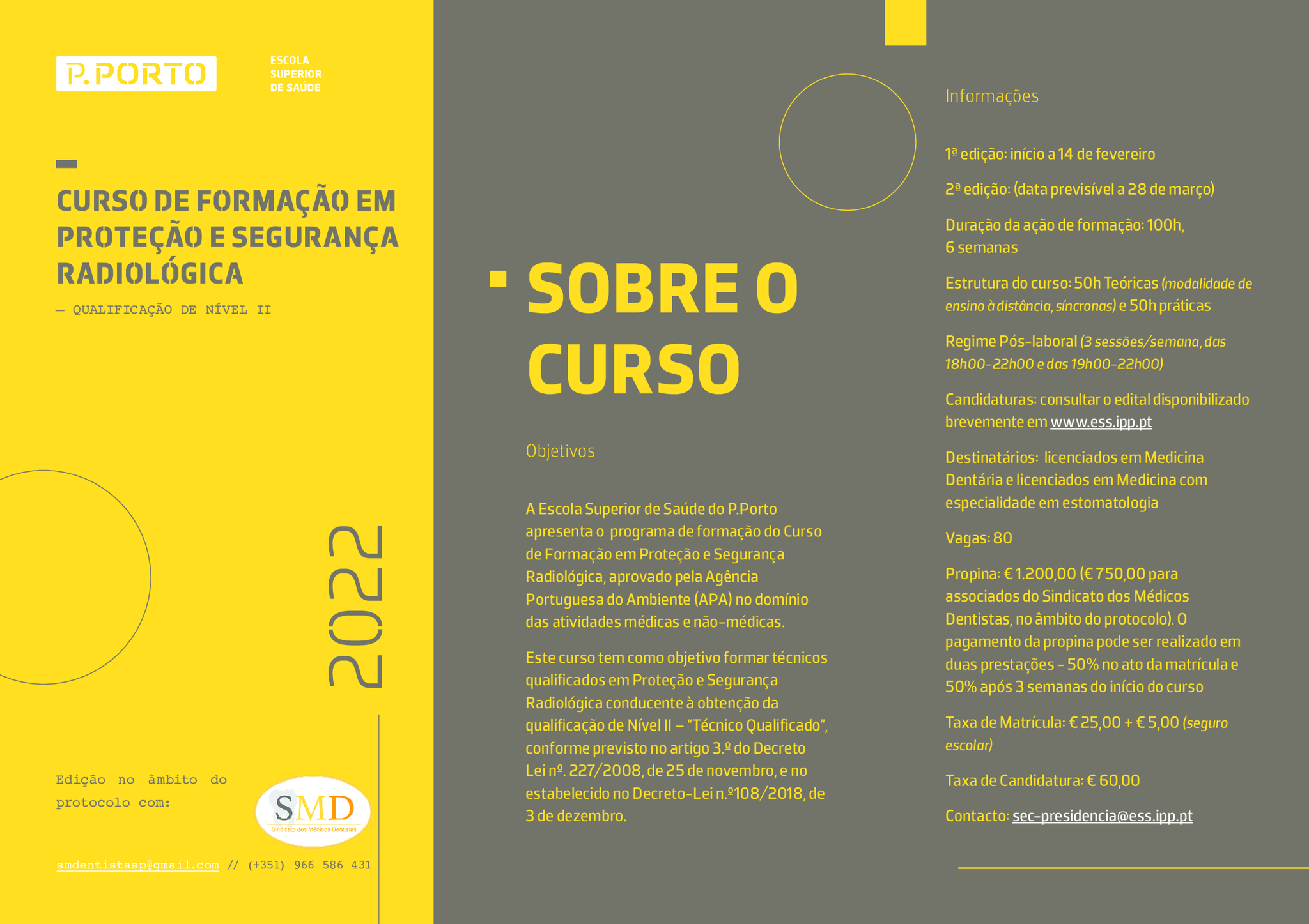 Imagem da notícia: Curso de Proteção e Segurança Radiológica – Nível II arranca em fevereiro na ESS-Porto