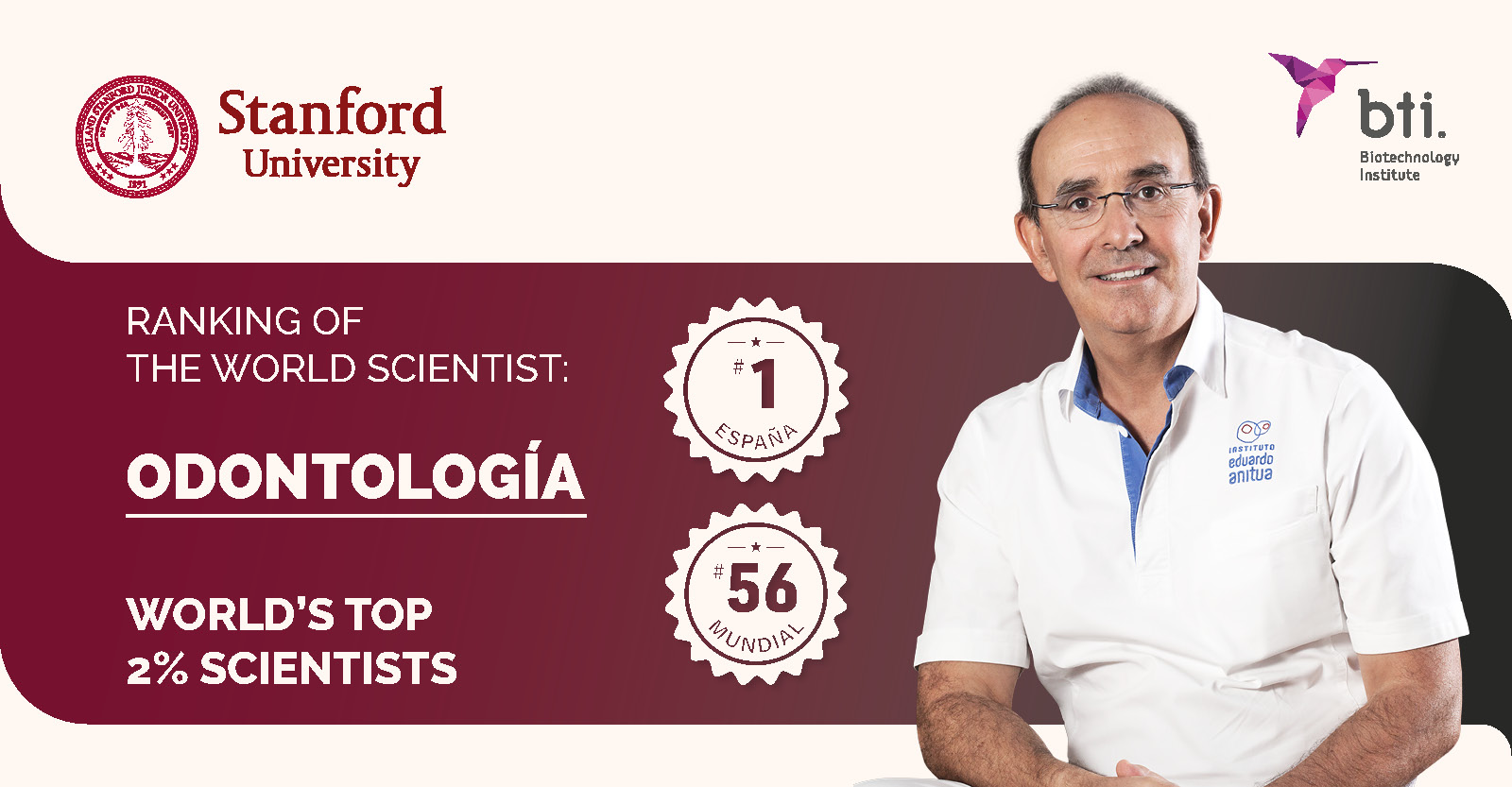 Imagem da notícia: Eduardo Anitua, da BTI, é “dentista espanhol mais influente do mundo”