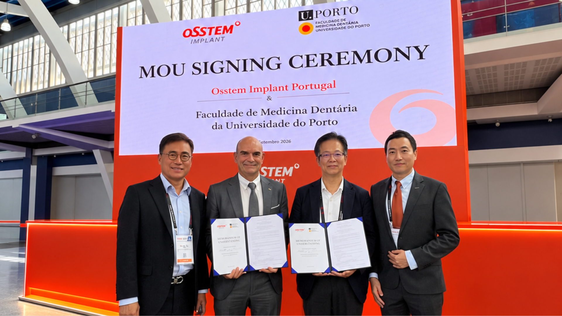 Imagem da notícia: Osstem assina memorandos com FMDUP e Instituto de Periodontologia da FMUC